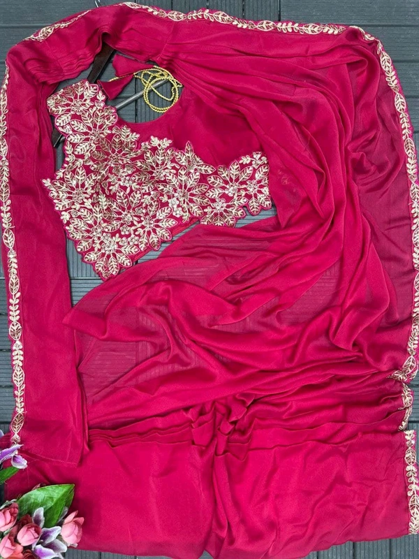 Ready To Wear Saree With Stitched Blouse