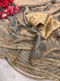 Tamanna Bhatia Inspired Bollywood Saree With Blouse Piece