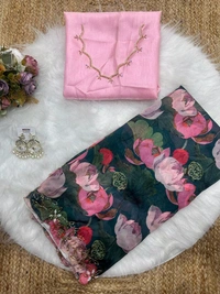 Soft Tebi Silk Saree With Blouse Piece