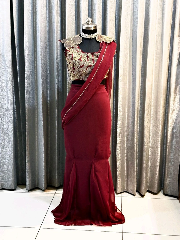 Festive Look One Outfit Into 3 Style Lehenga Saree - Free Size Upto 44inch