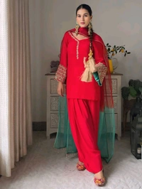 Designer Partywear Farsi Salwar Suit - M