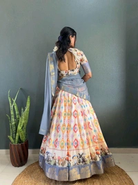 Dola Cotton Silk Lehenga Choli - Free Size