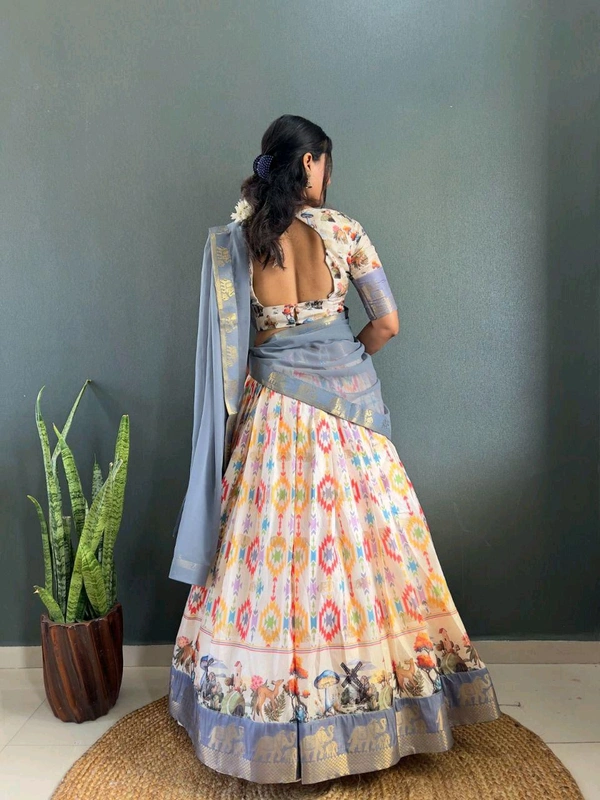 Dola Cotton Silk Lehenga Choli - Free Size
