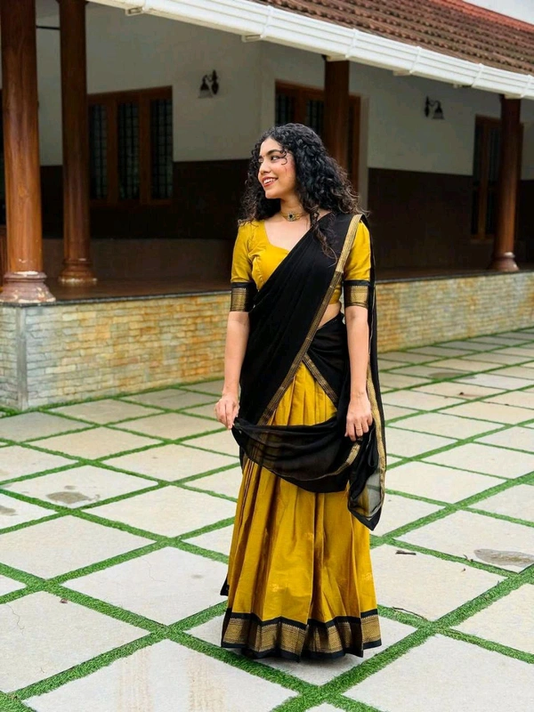 South Indian Style Cotton Lehenga