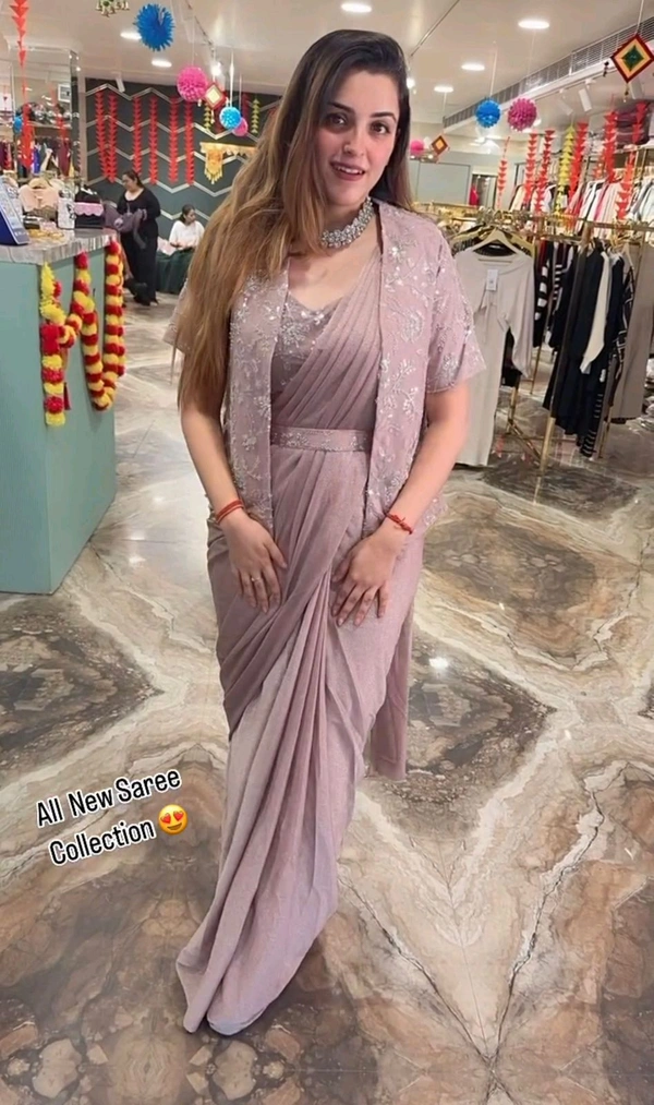 Ready To Wear Saree With Koti And Belt - 42in