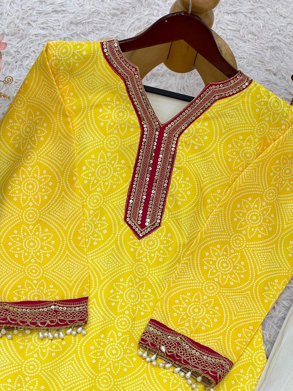 Rakhi Special Salwar Suit - Yellow, XL