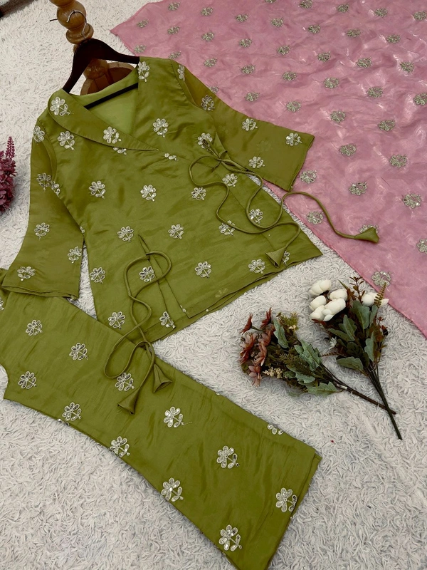Trending Designer Kurta Plazzo With Dupatta Set - XXL