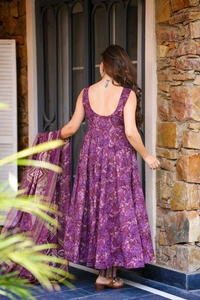 Digital Printed Cotton Anarkali Suit - 42