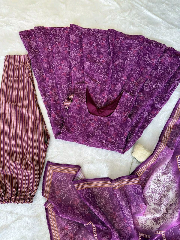 Digital Printed Cotton Anarkali Suit - 42