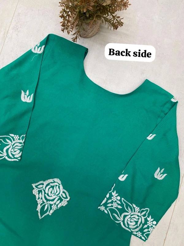 Chikankari Kurta With Plazzo Set - M