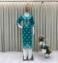 Chikankari Kurta With Plazzo Set - XXL