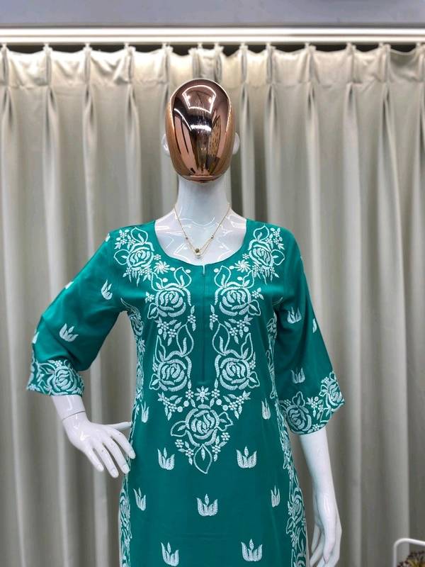 Chikankari Kurta With Plazzo Set - XXL