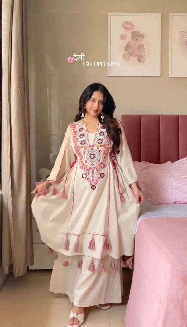 Premium Quality Khadi Cotton Co-Ord Set - M