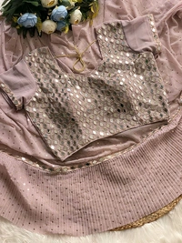 Bollywood Superhit Design Crush Plates Saree With Real Mirror Work Blouse