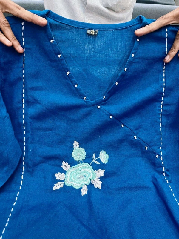 Blue Berry Branded Pure South Cotton Suit Set - XXL