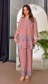 Partywear Look Pure Chiffon Co-Ord Set - XL