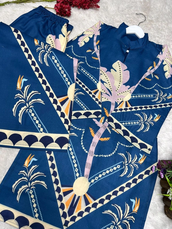 Designer Cotton Co-Ord Set - M