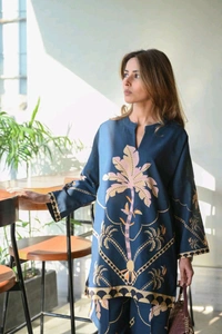 Designer Cotton Co-Ord Set - L