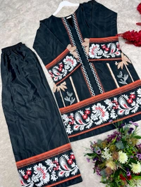 Printed Crepe Co Ord Set - L