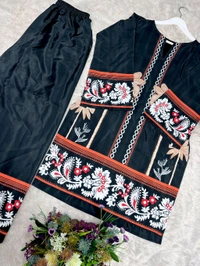 Printed Crepe Co Ord Set - L