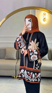 Printed Crepe Co Ord Set - XL