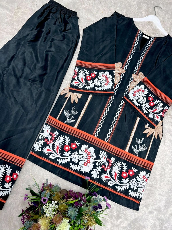 Printed Crepe Co Ord Set - XL