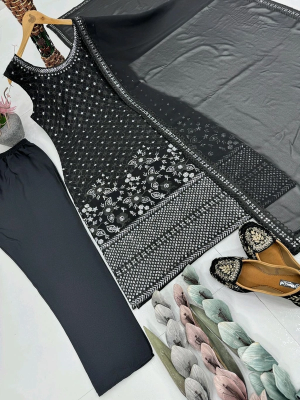 Reem Sheikh Replica Design Black Sleeveless Suit - L