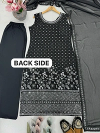 Reem Sheikh Replica Design Black Sleeveless Suit - L