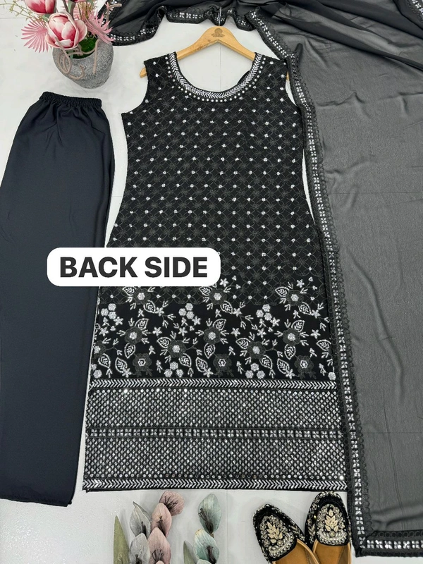 Reem Sheikh Replica Design Black Sleeveless Suit - XXL