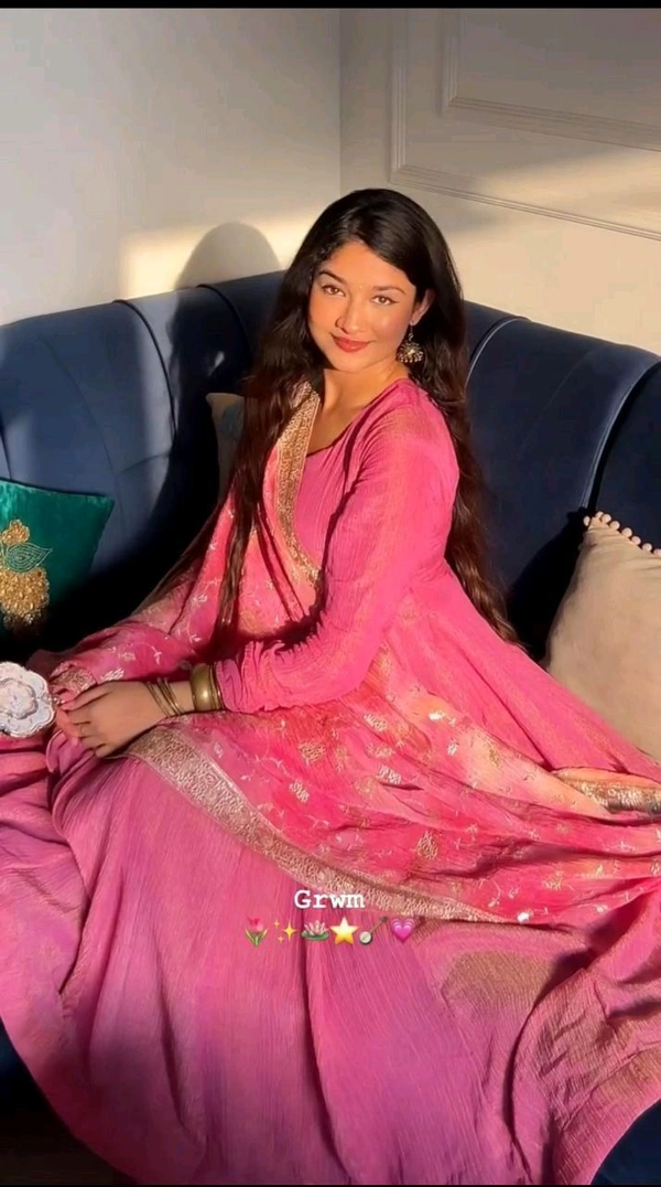 Festive Special Chinon Anarkali Suit - XL