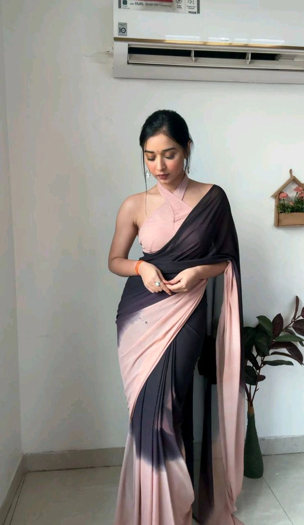 Customer Choice Ready To Wear Saree With Blouse Piece