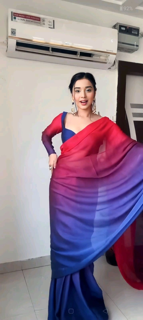 Multicolor Ready To Wear Saree With Blouse Piece