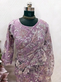 Designer Ready To Wear Saree With Stiched Blouse