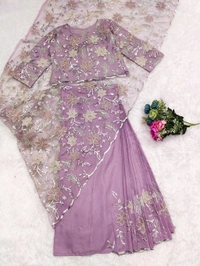 Designer Ready To Wear Saree With Stiched Blouse