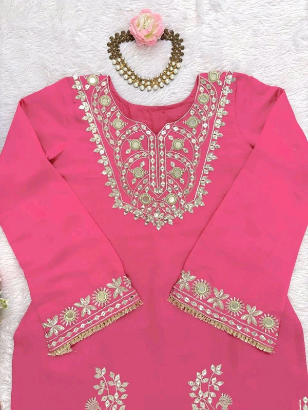 Festive Special Mirror Work Sharara Suit - XXL With 3XL Margin