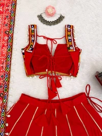 Navratri Special Real Modelling Kodi Work Fully Stiched Lehenga