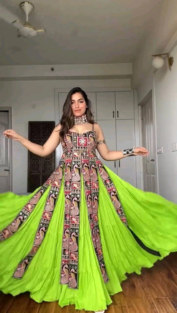 Navratri Special Indo Western Lehenga - L