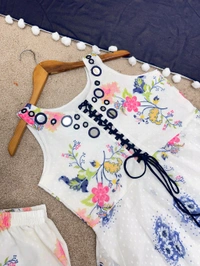 Mirror Work And Pom Pom Anarkali Suit - M