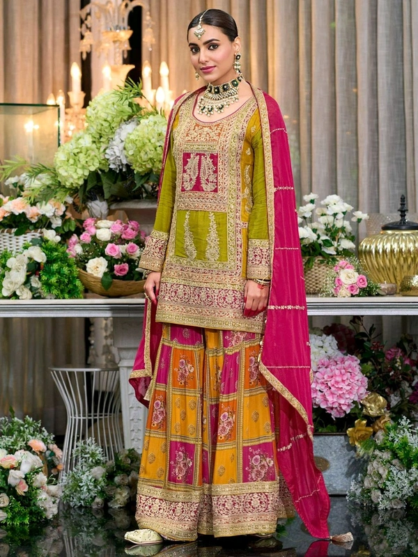 Designer Heavy Pakistani Sharara Suit - L