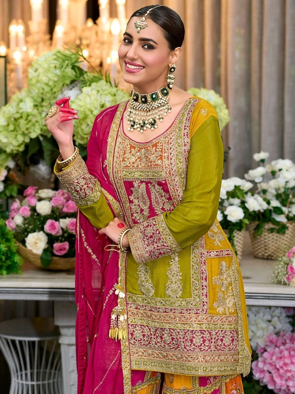 Designer Heavy Pakistani Sharara Suit - L