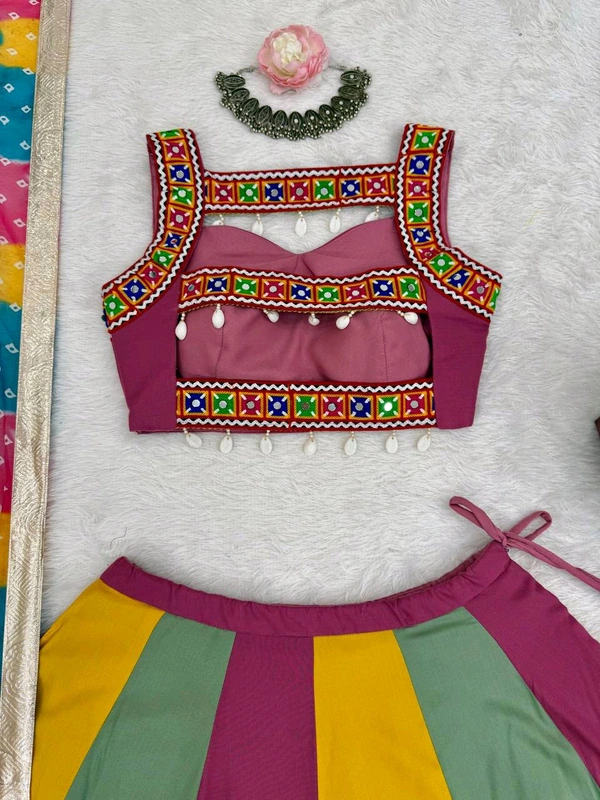 Navratri Special Garba Night Lehenga Readymade - Free Size Upto 44inch