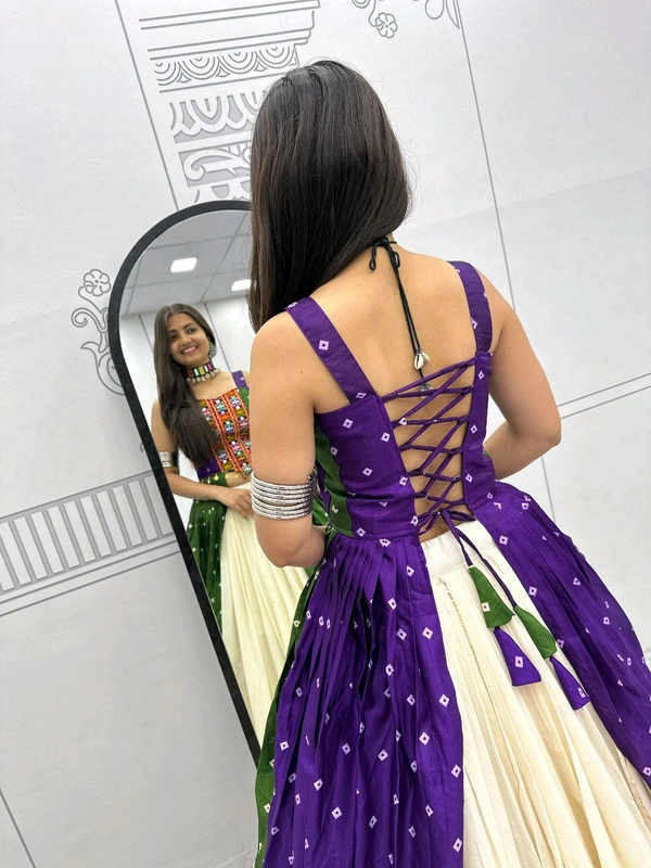 Real Modelling Navratri Lehenga With Full Flair - M Upto L Margin, Color 2