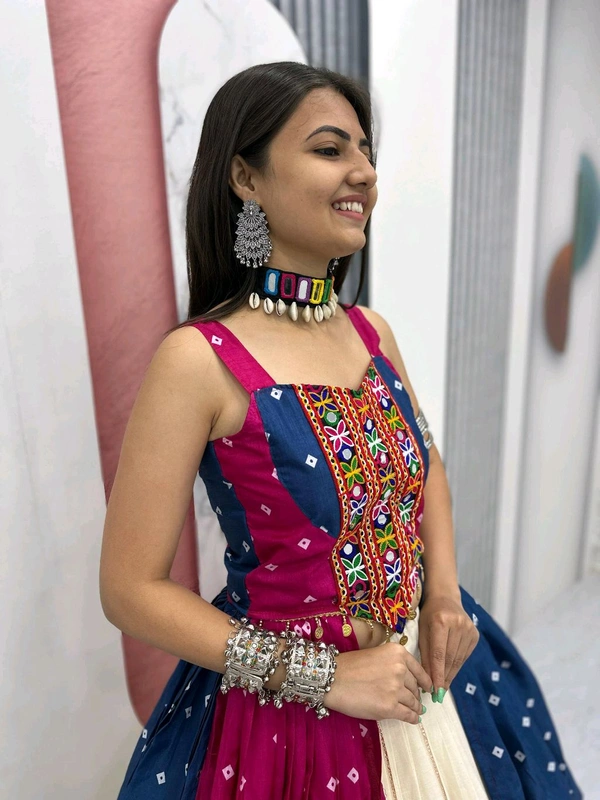 Real Modelling Navratri Lehenga With Full Flair - XL Upto XXL Margin, Color 1