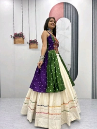 Real Modelling Navratri Lehenga With Full Flair - XL Upto XXL Margin, Color 2