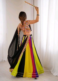 Navratri Special Fully Stiched Gamthi Lehenga - Free Size Upto 44in