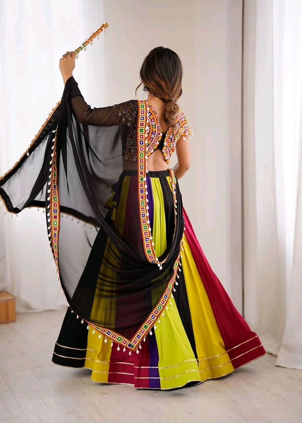 Navratri Special Fully Stiched Gamthi Lehenga - Free Size Upto 44in