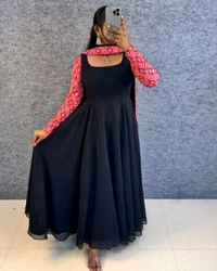 Remo Keerthi Suresh Mam Inspired Gown With Dupatta - L