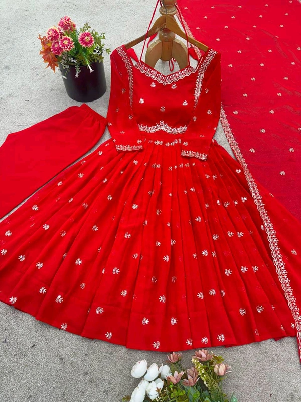 Karwa Chauth Special Fully Readymade Heavy Suit - L