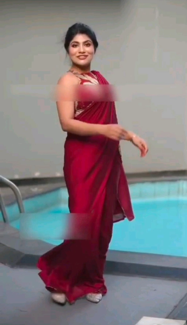 Ready To Wear Saree With Pocket - Black