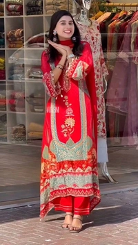 Designer Faux Georgette Salwar Suit (M-6XL Size) - 5XL